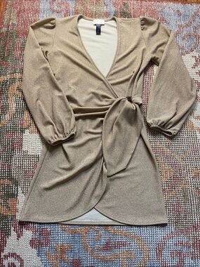 Beach Riot Dixie Metallic Wrap Dress in women’s size L